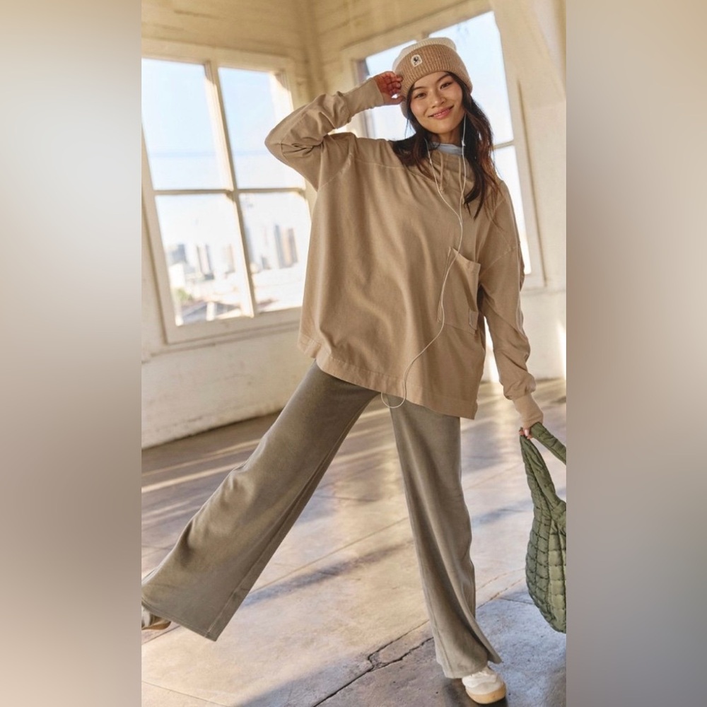 Free People Movement ~ Hot Shot Hooded Layer ~ XS ~ Hoodie ~ Taupe ~ * NWT - Picture 9 of 16